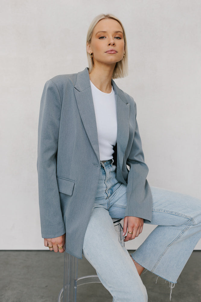 Ryder Boyfriend Blazer - Grey