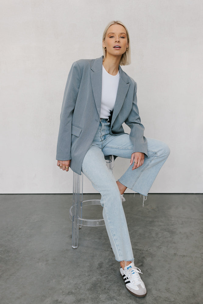 Ryder Boyfriend Blazer - Grey
