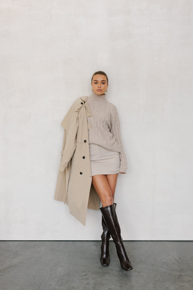 Oaklie Trench Coat - Beige