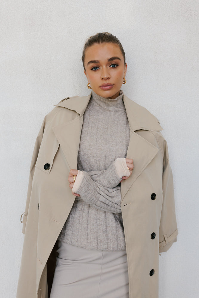 Remi Knit Beige Marle