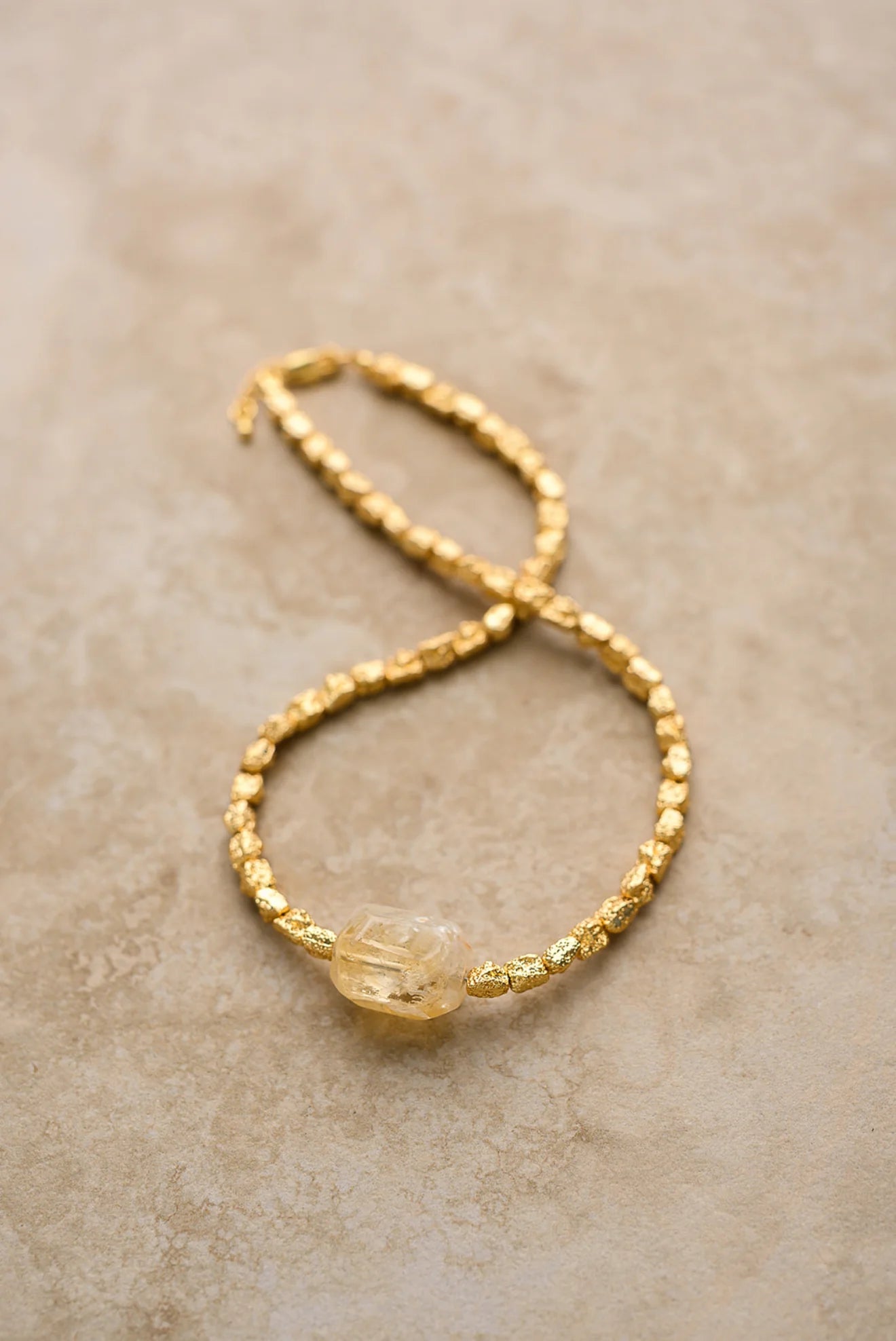 Muse Necklace - Gold/ Citrine