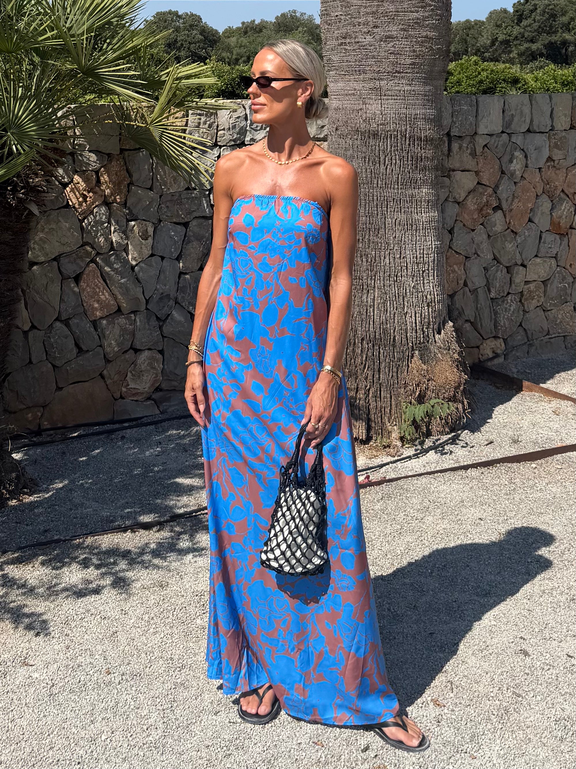 Claudia Maxi Dress Azurosa Print