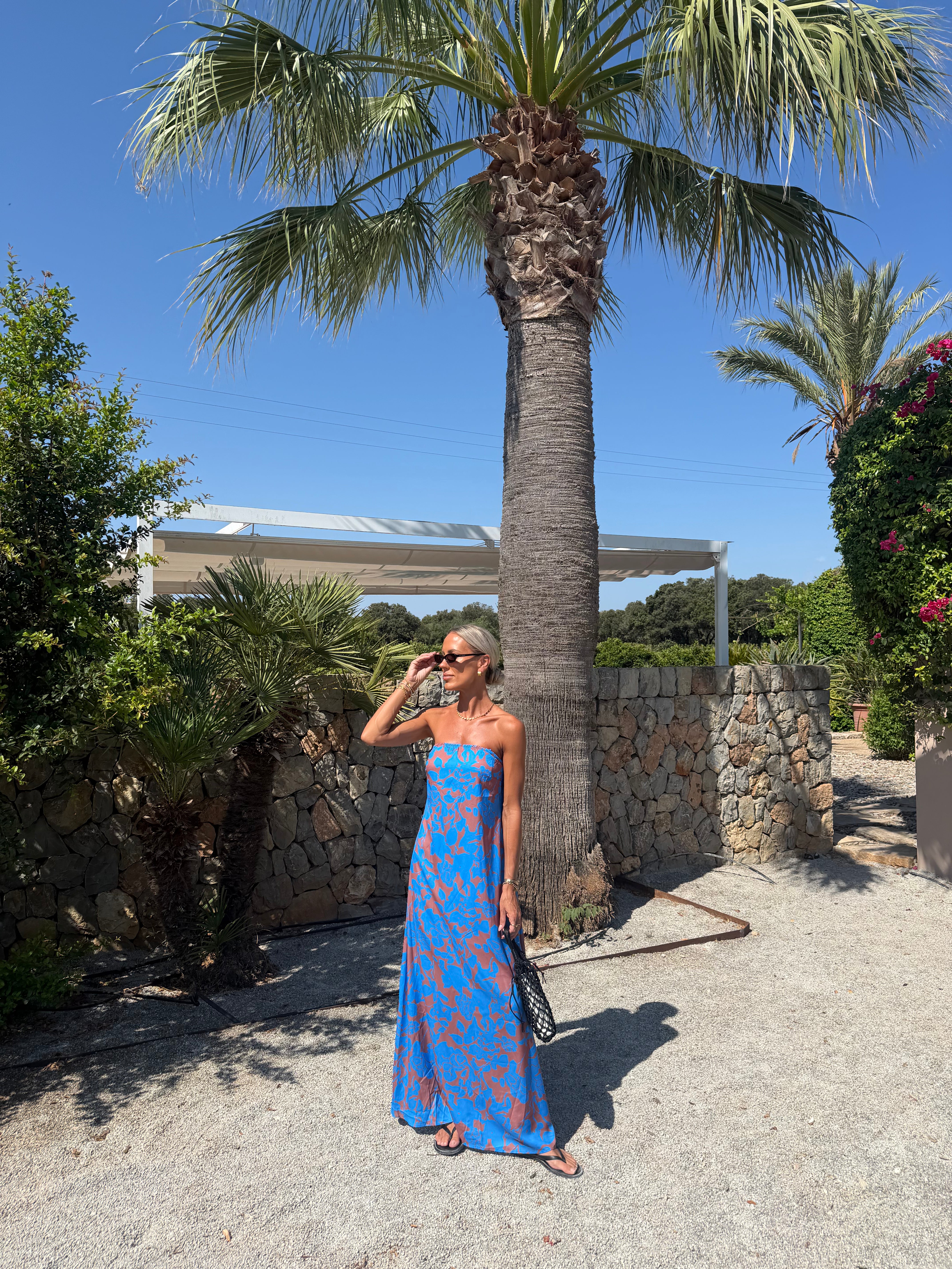 Claudia Maxi Dress Azurosa Print