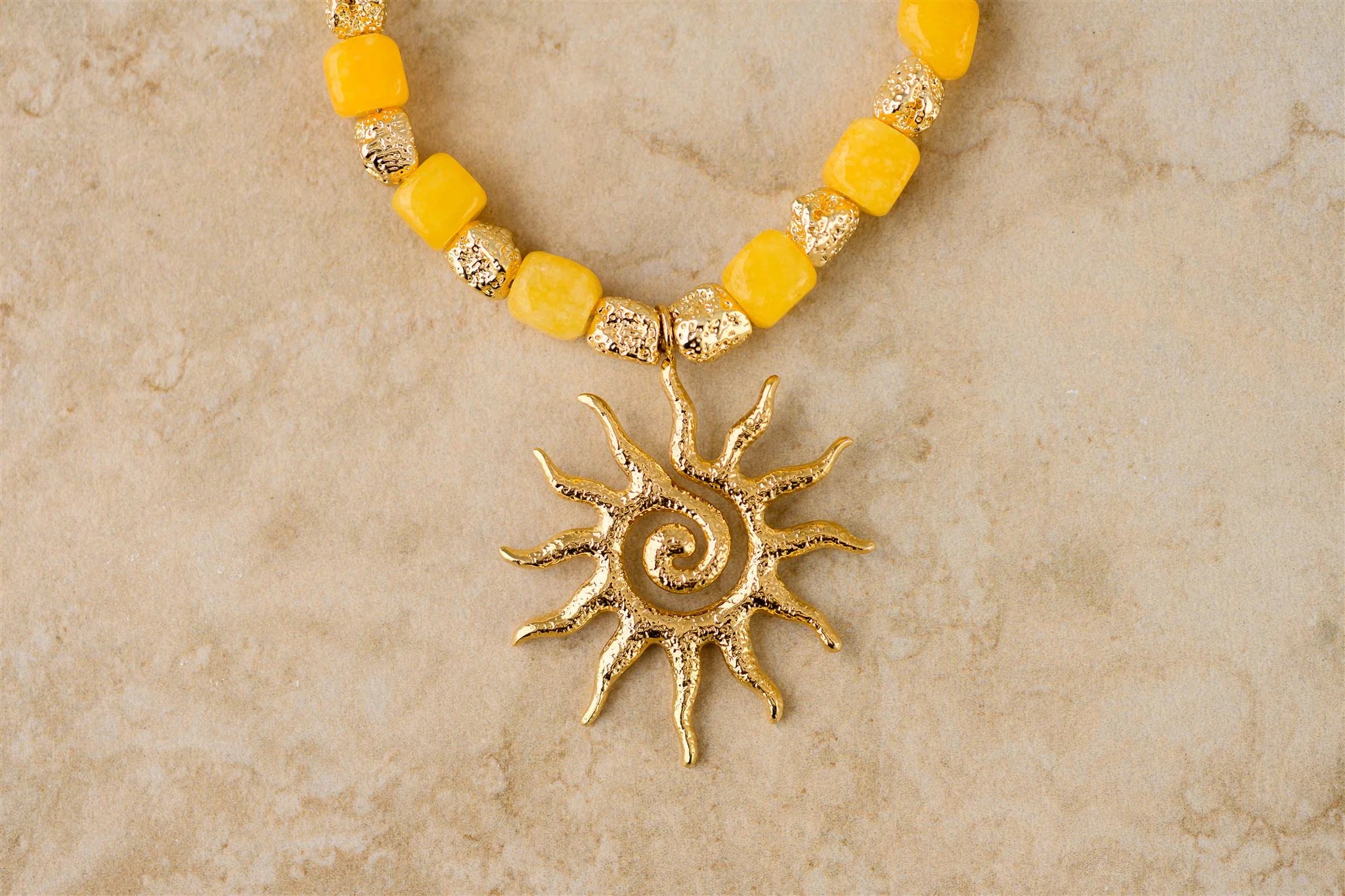 Liora Necklace Gold Sun