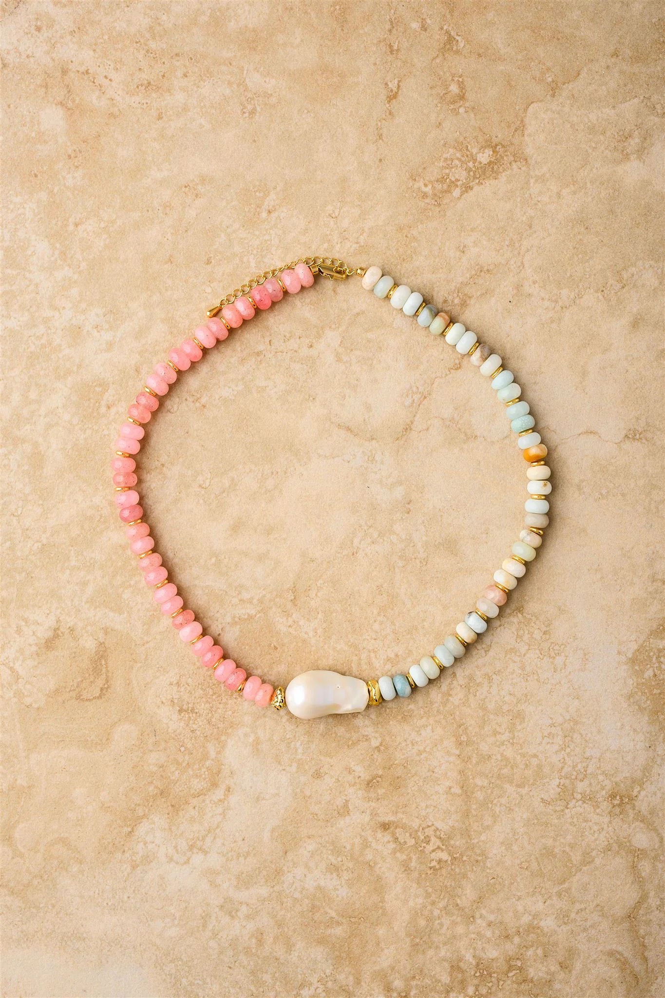 Tropica Necklace Pink Opal