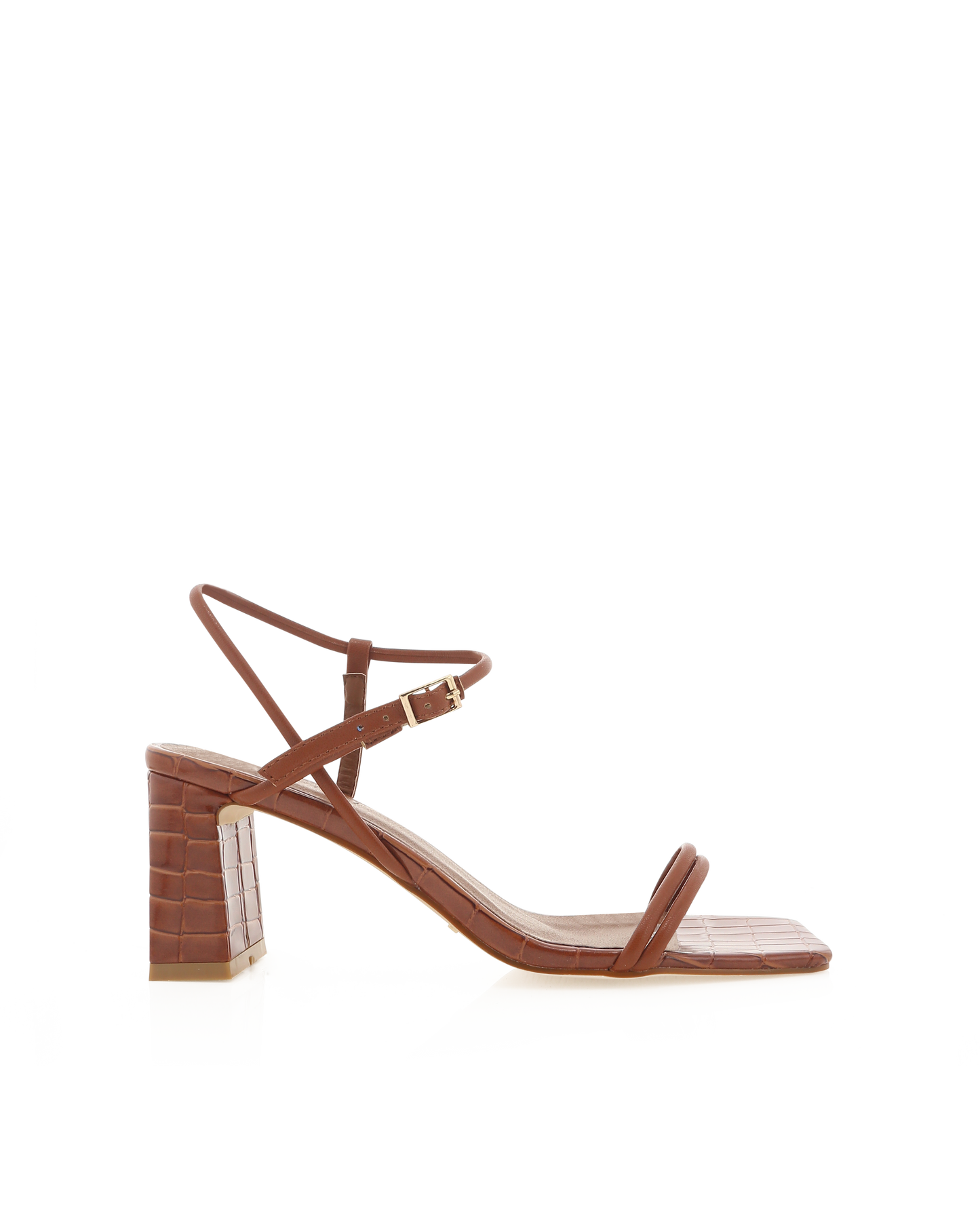 Isobella Heels - Dark Tan Croc