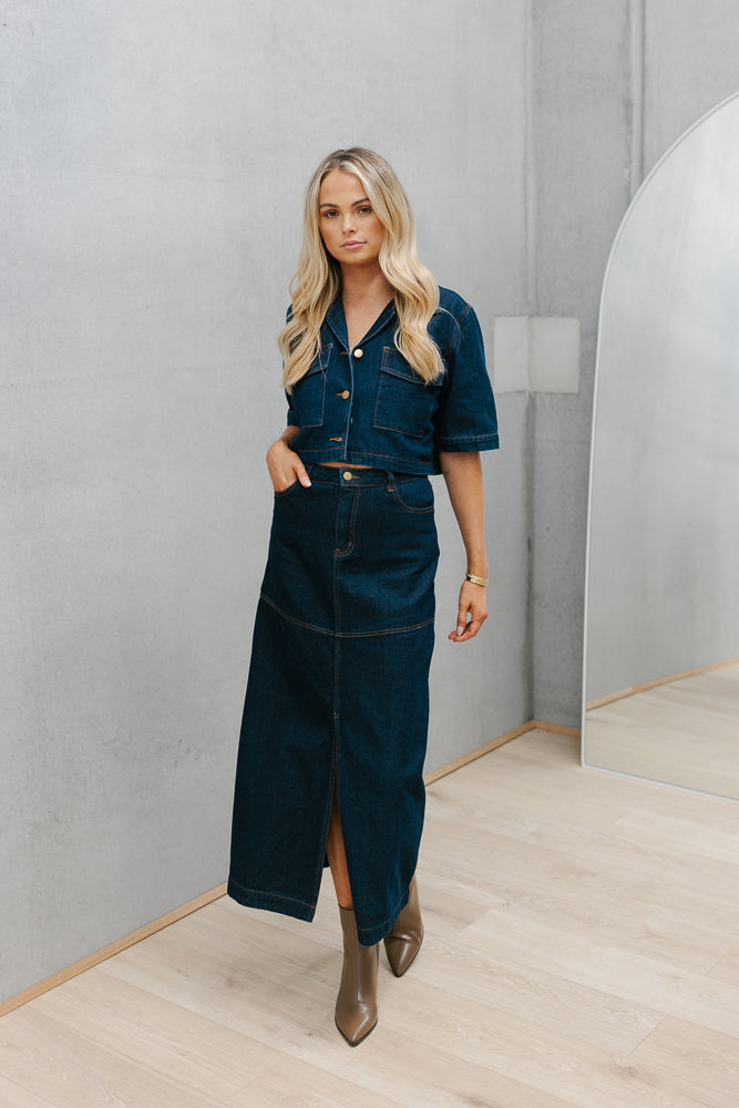 Hayden Skirt Indigo Denim