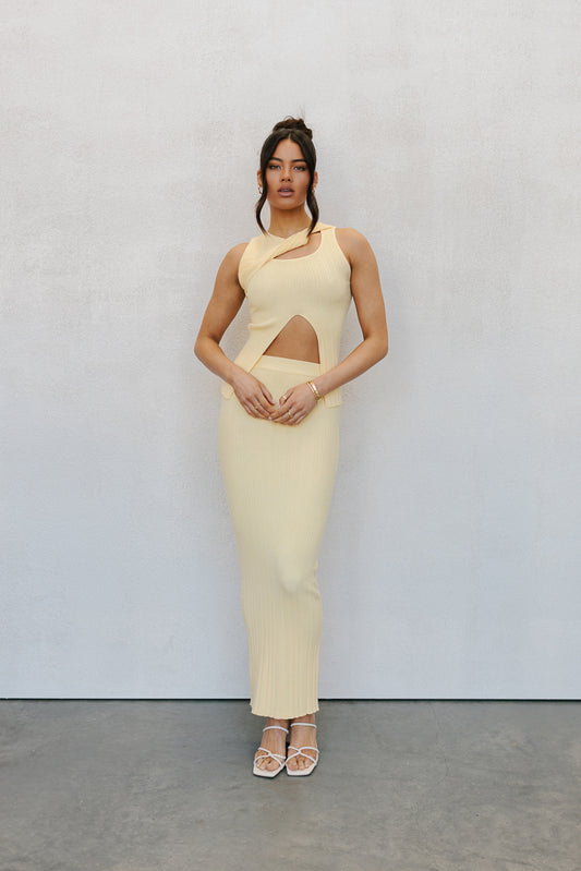 Whitlee Top - Pastel Lemon Knit