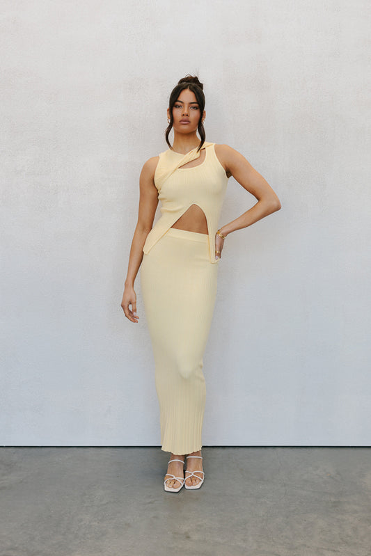 Whitlee Top - Pastel Lemon Knit