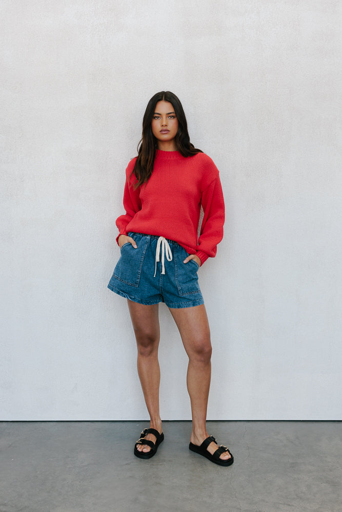 Matteo Knit Jumper - Red