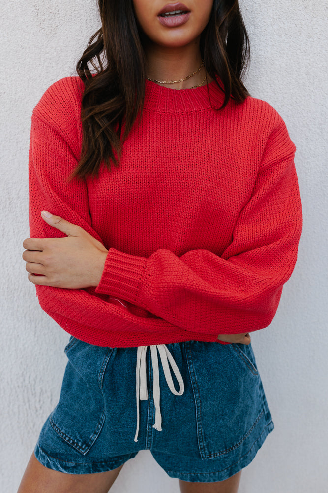 Matteo Knit Jumper - Red