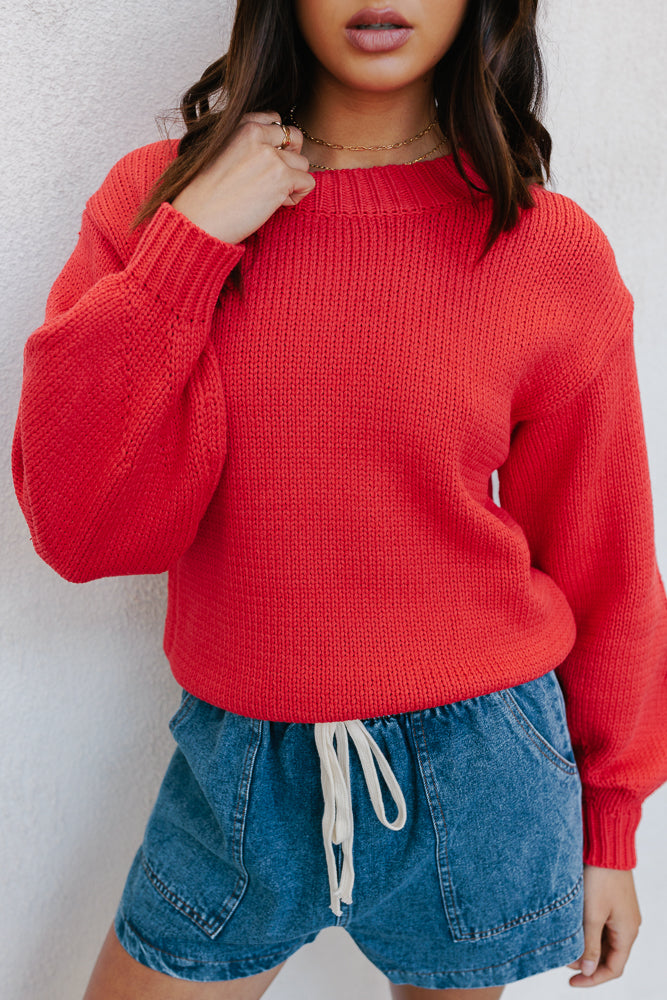 Matteo Knit Jumper - Red