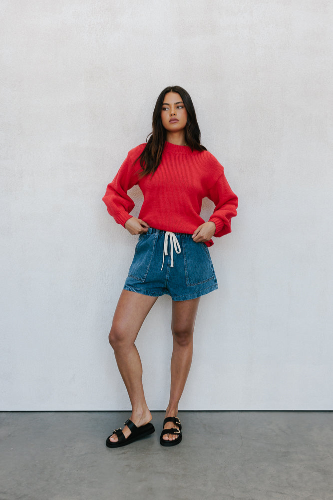 Matteo Knit Jumper - Red