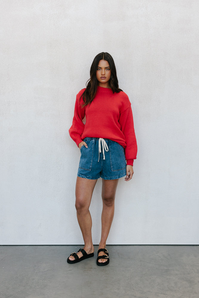 Matteo Knit Jumper - Red