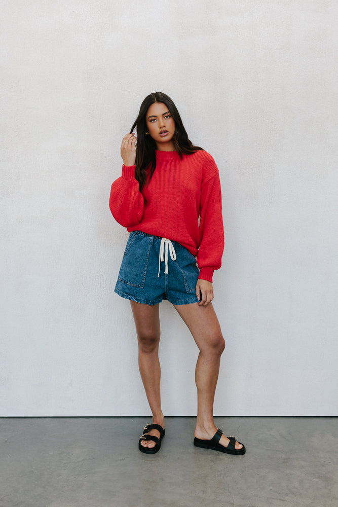 Matteo Knit Jumper - Red