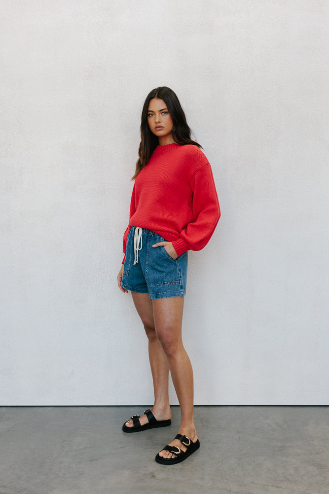 Matteo Knit Jumper - Red