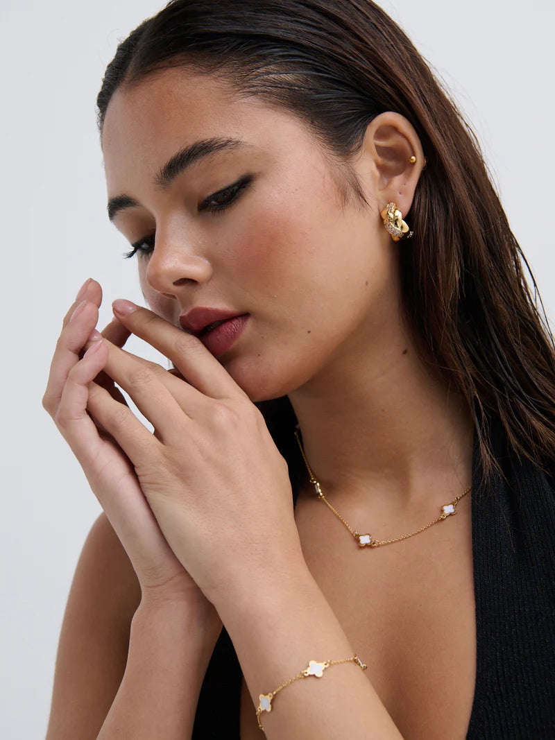 Irene Bracelet - Gold/White