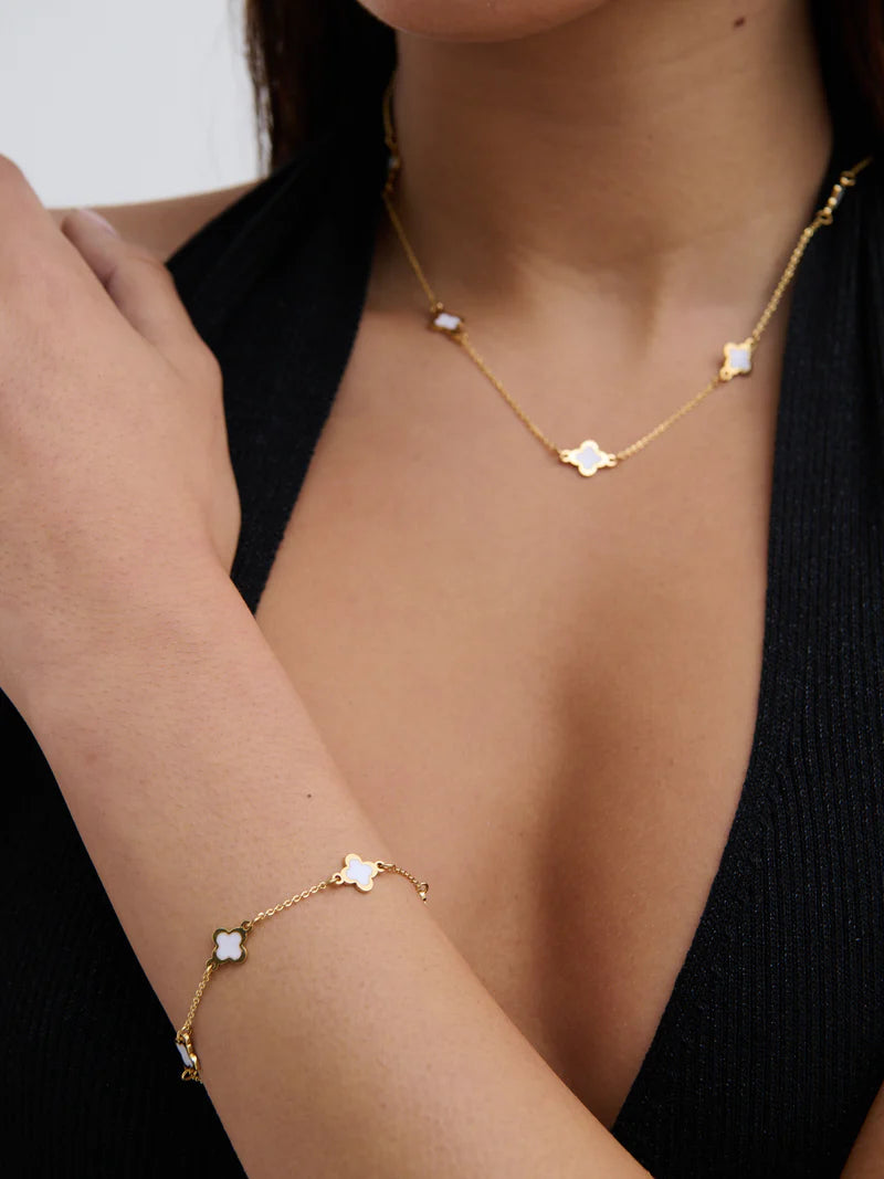 Irene Bracelet - Gold/White