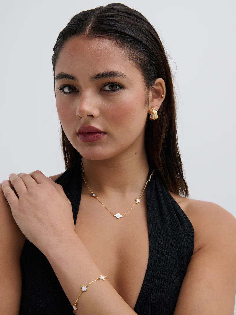 Irene Bracelet - Gold/White