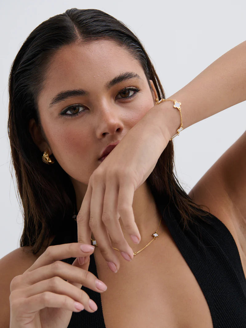 Irene Bracelet - Gold/White
