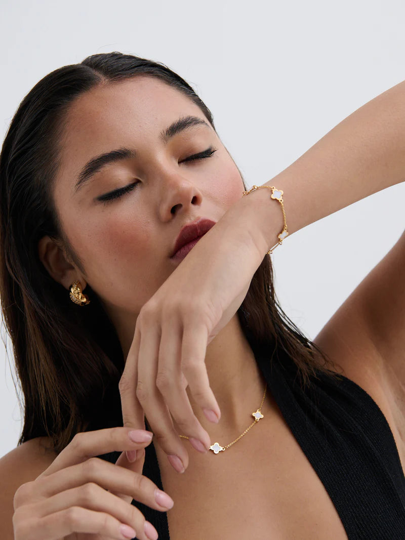 Irene Bracelet - Gold/White