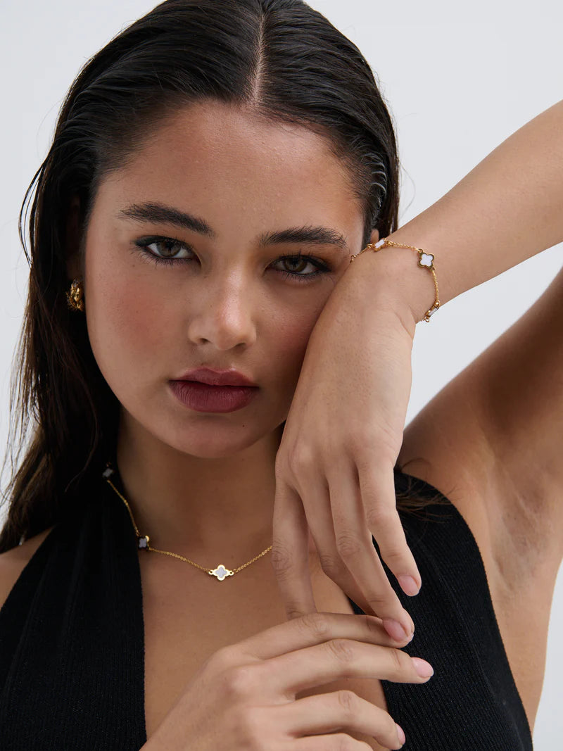 Irene Bracelet - Gold/White