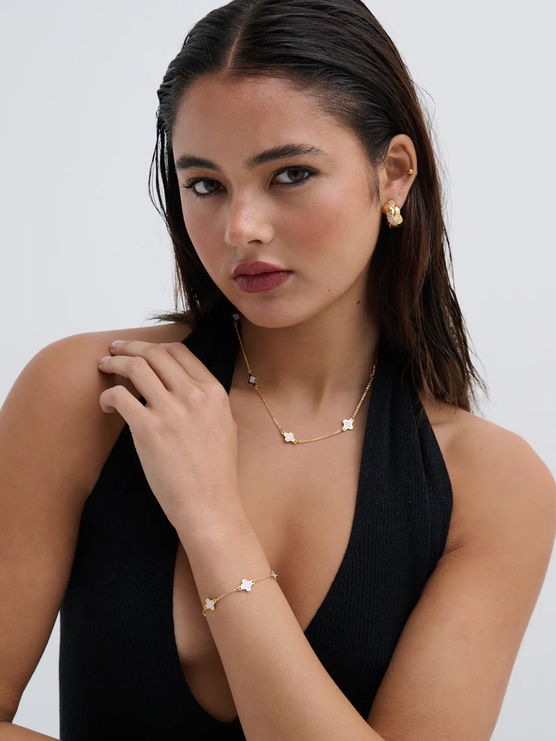 Irene Bracelet - Gold/White