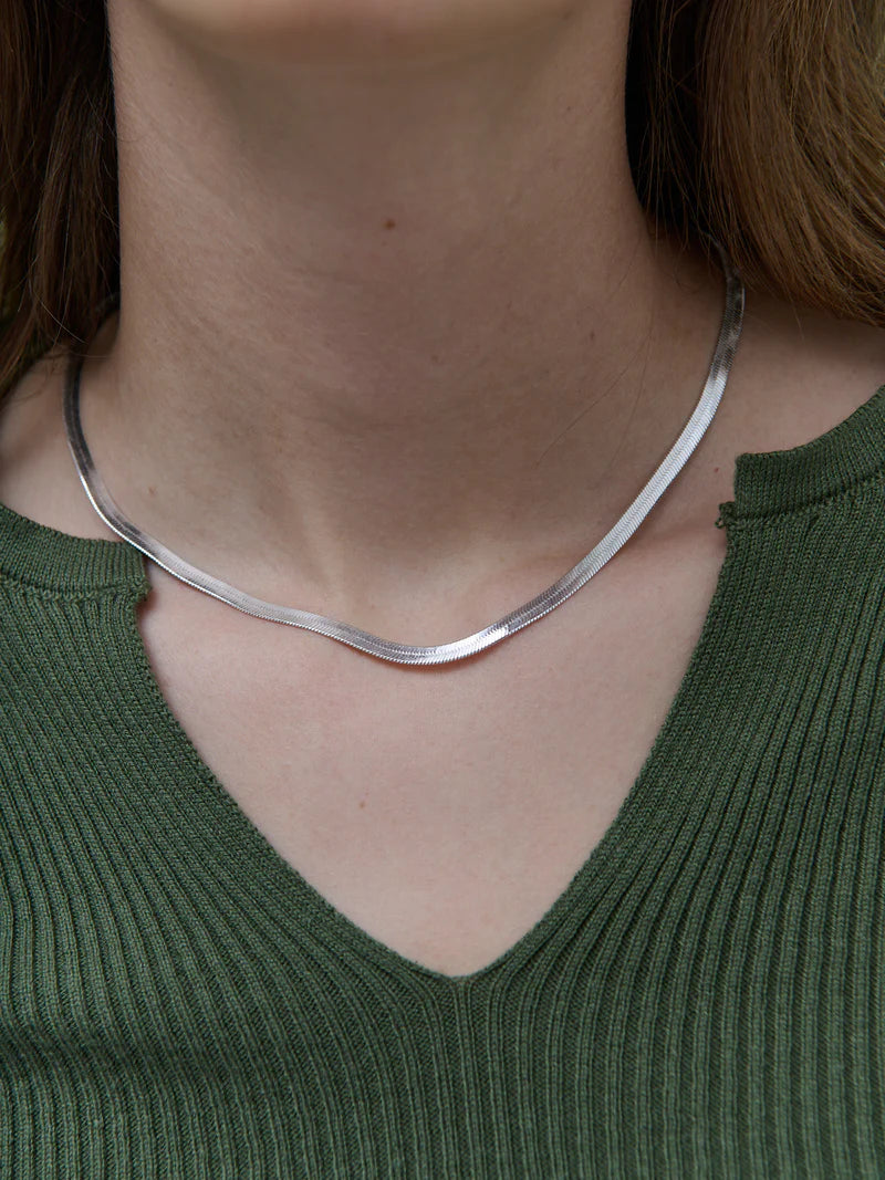 Cartar Snake Chain Necklace - Silver