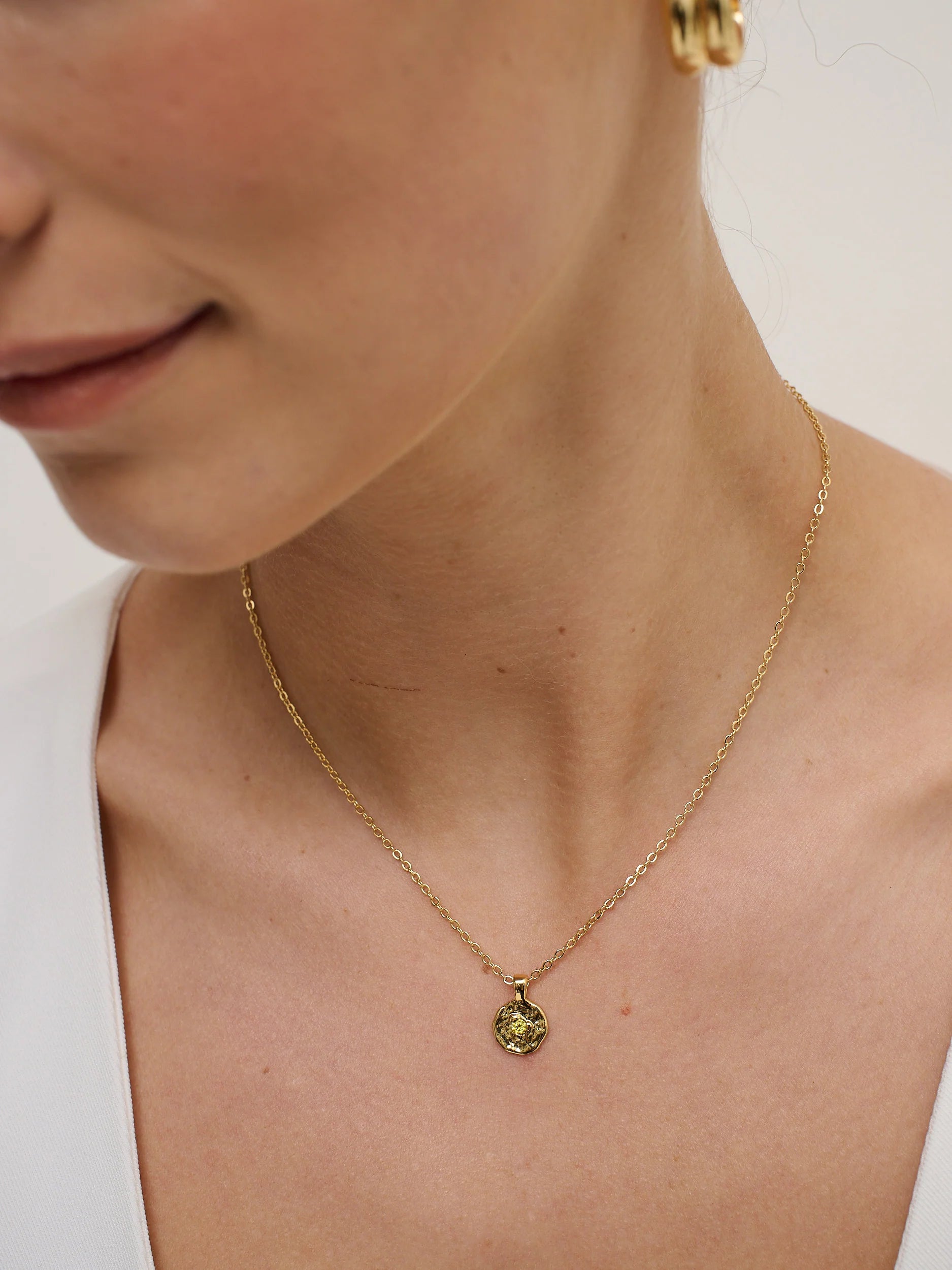 Birthstone Necklace Gold