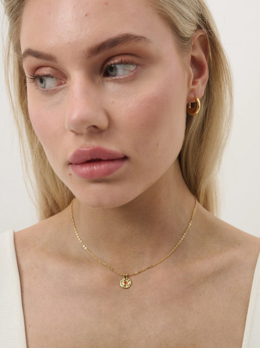 January Birthstone Necklace - Garnet