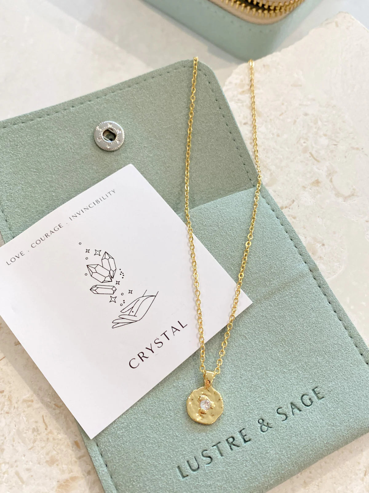 Birthstone Necklace Gold