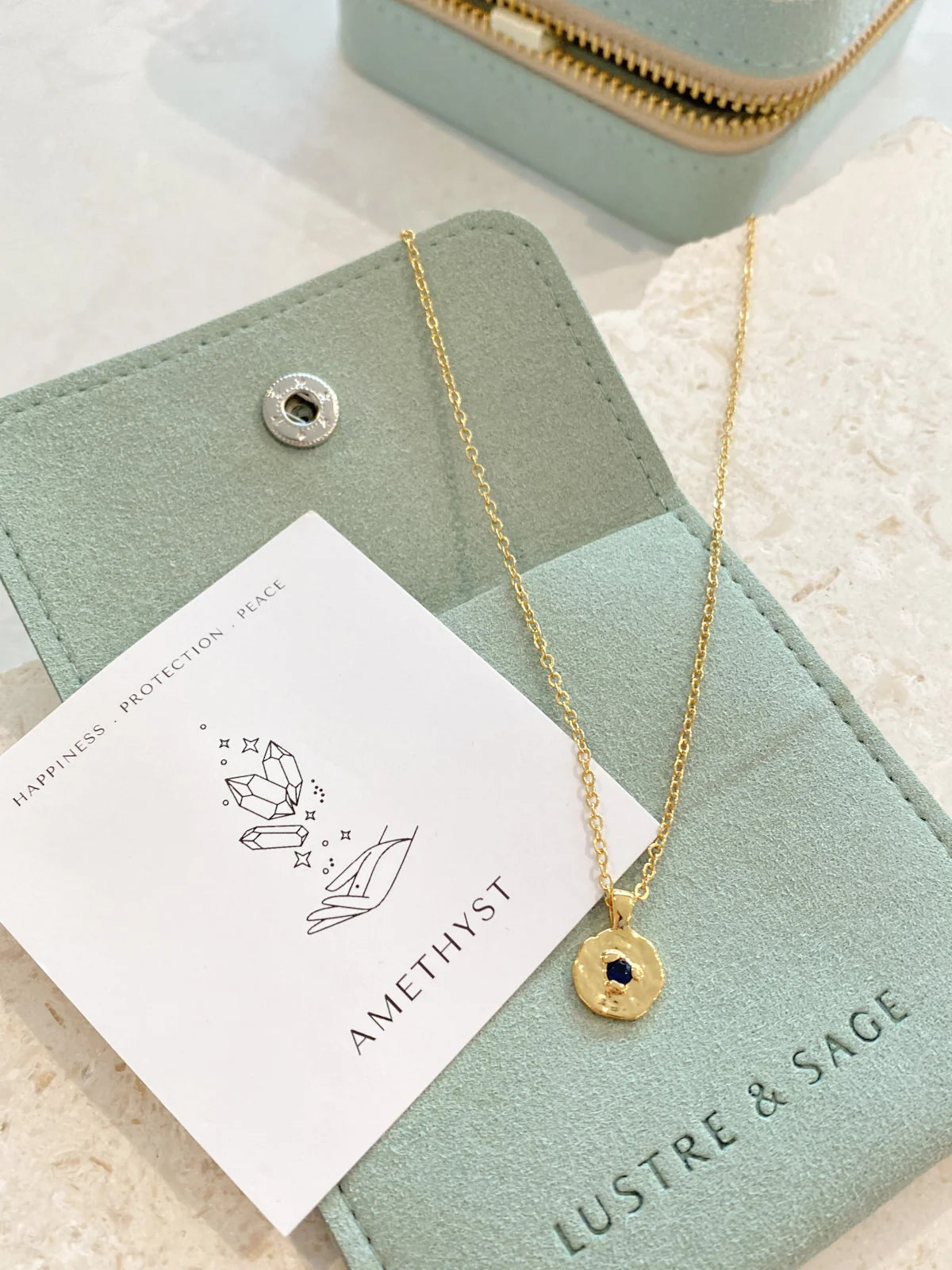 Birthstone Necklace Gold