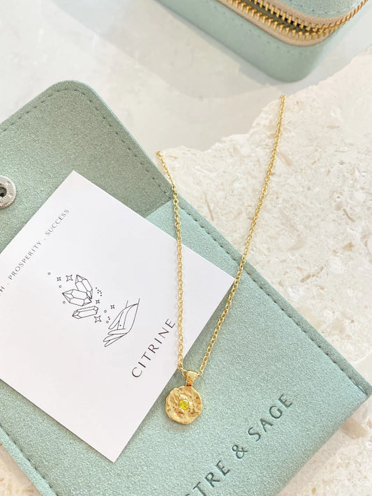 November Birthstone Necklace - Citrine