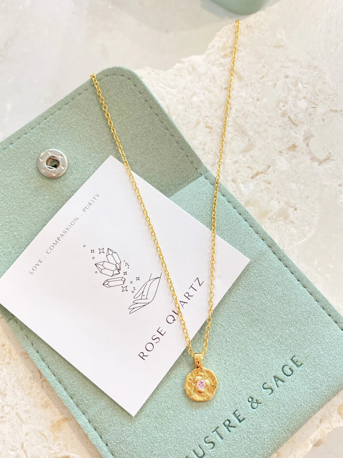 Birthstone Necklace Gold