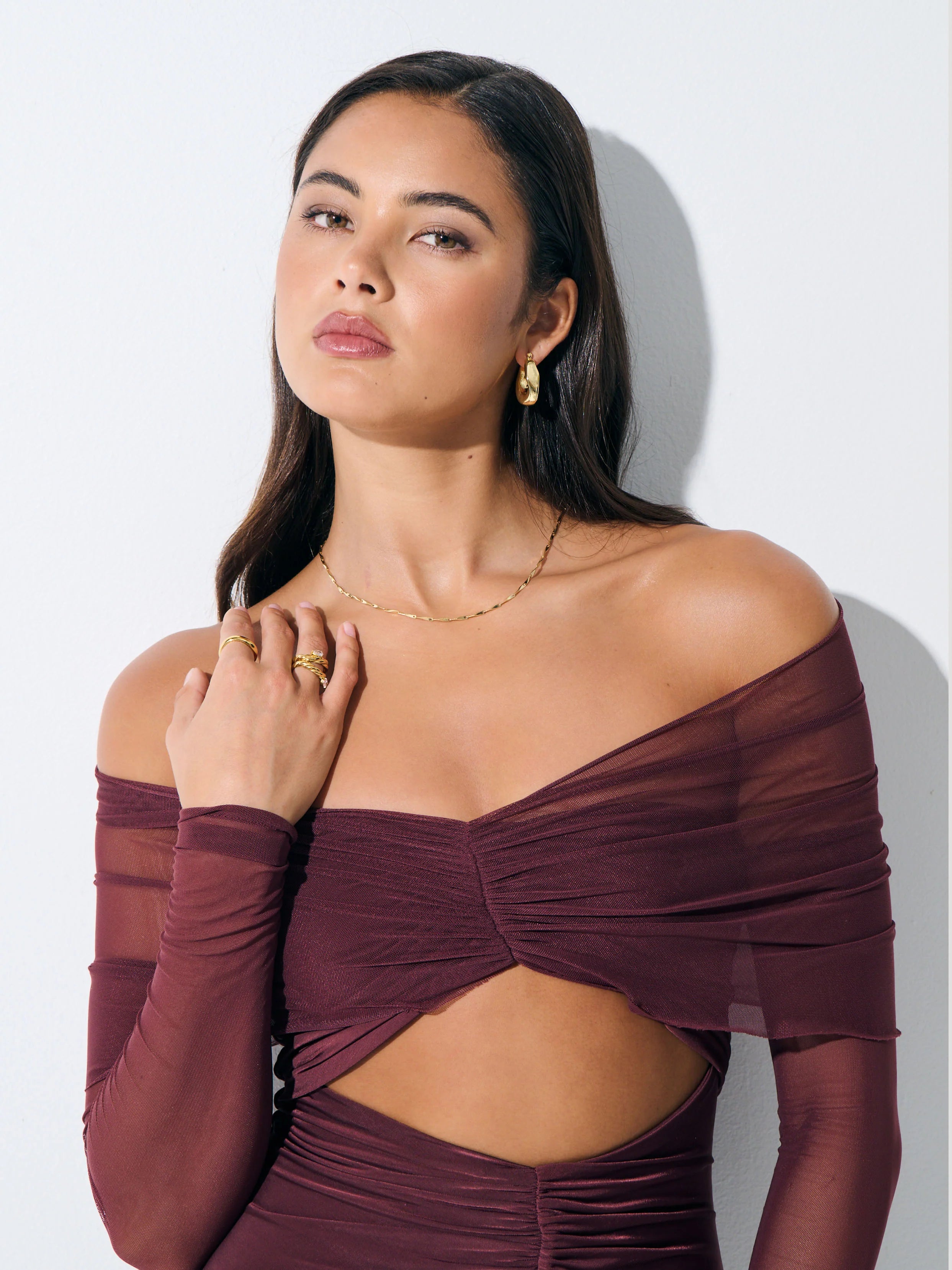 Lea Wavy Earrings Gold