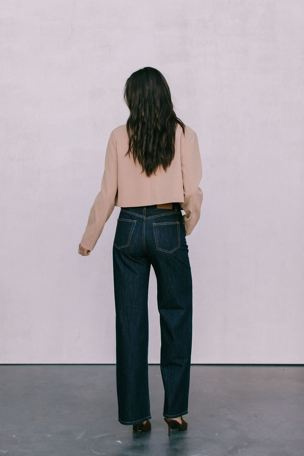 Jovie Cropped Jacket - Beige