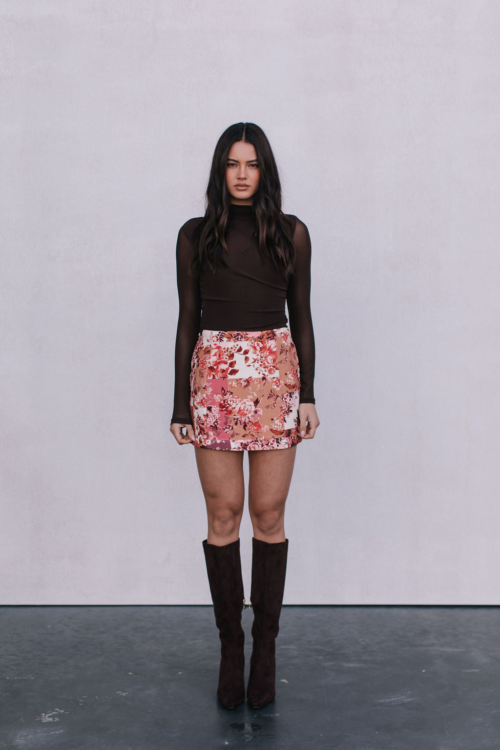 Zaira Mini Skirt - Fleur Print