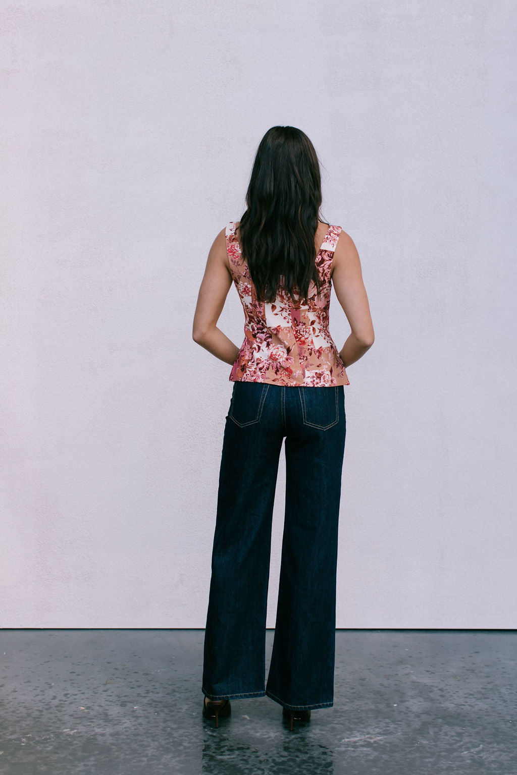 Finora Zip Top - Fleur Print