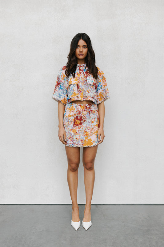 Aprire Mini Skirt - Bloom Floral Print