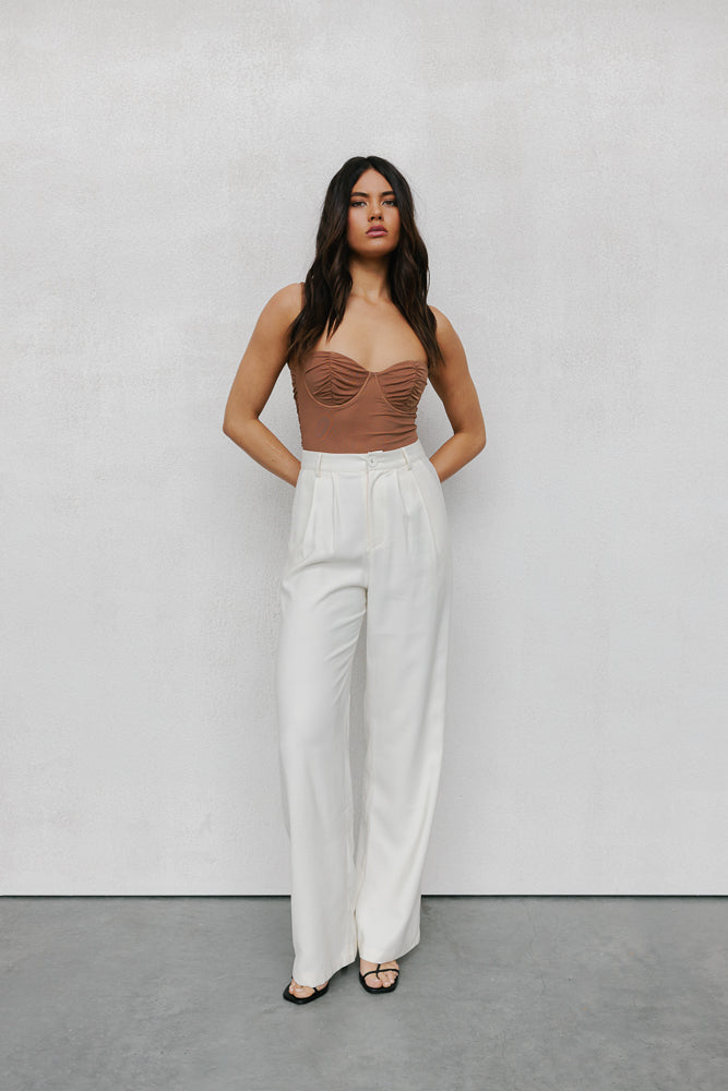 Pip Bodysuit - Caramel Mesh