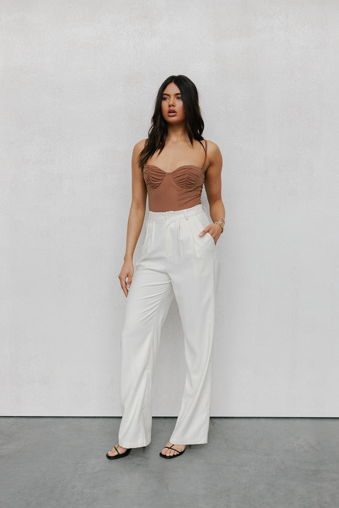Pip Bodysuit - Caramel Mesh