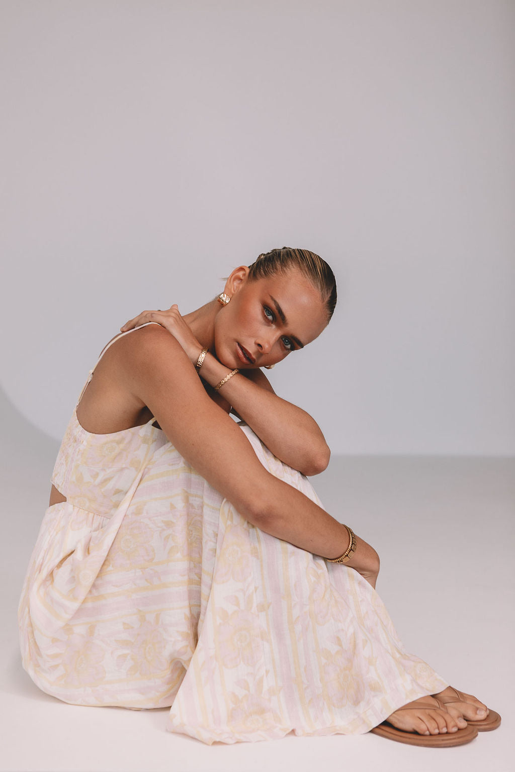 Izrah Dress Lemon Floral