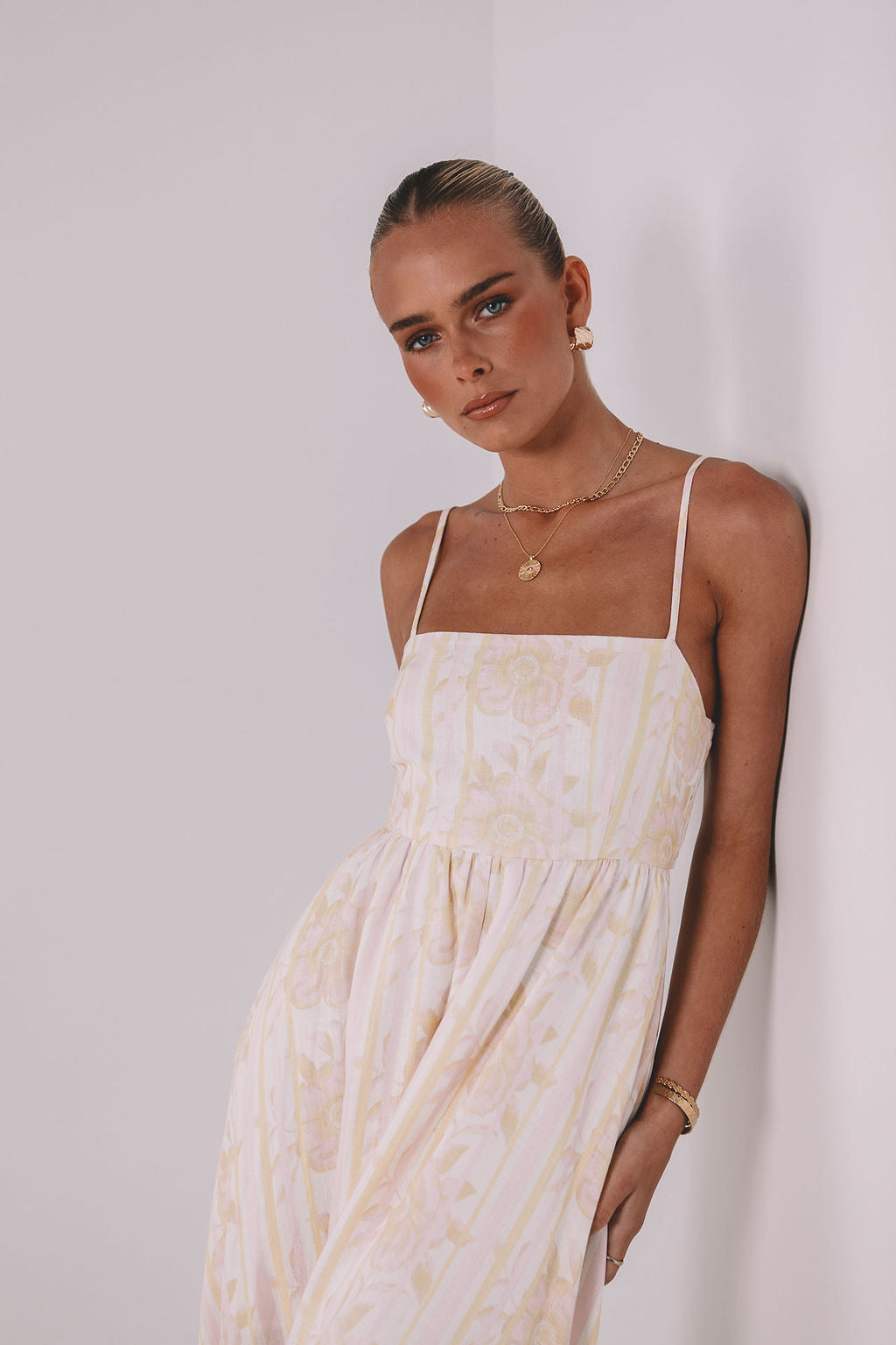 Izrah Dress Lemon Floral