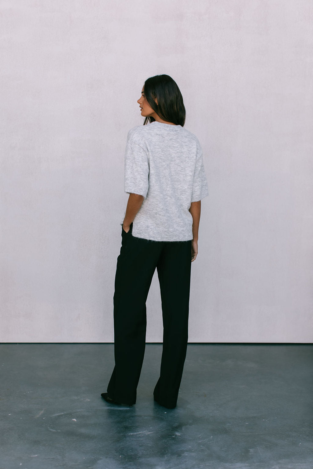 North Knit Top - Grey Marle