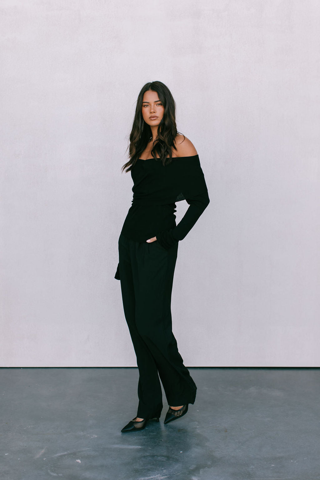Nima Long Sleeve Top Black