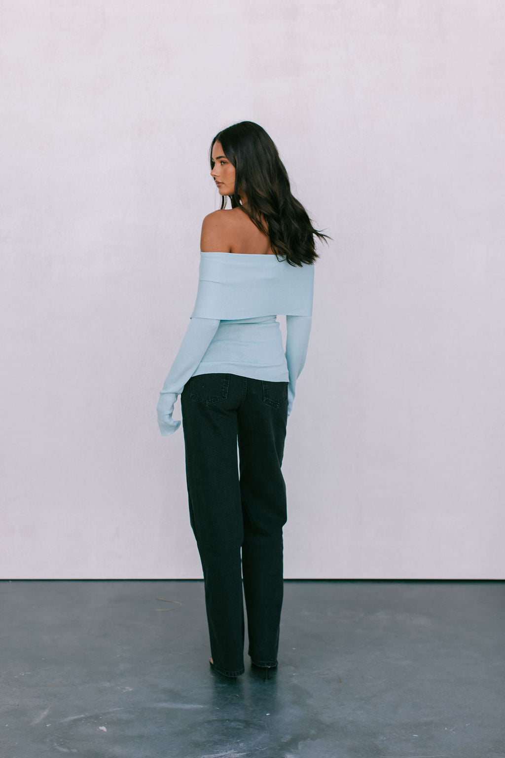 Nima Long Sleeve Top Baby Blue