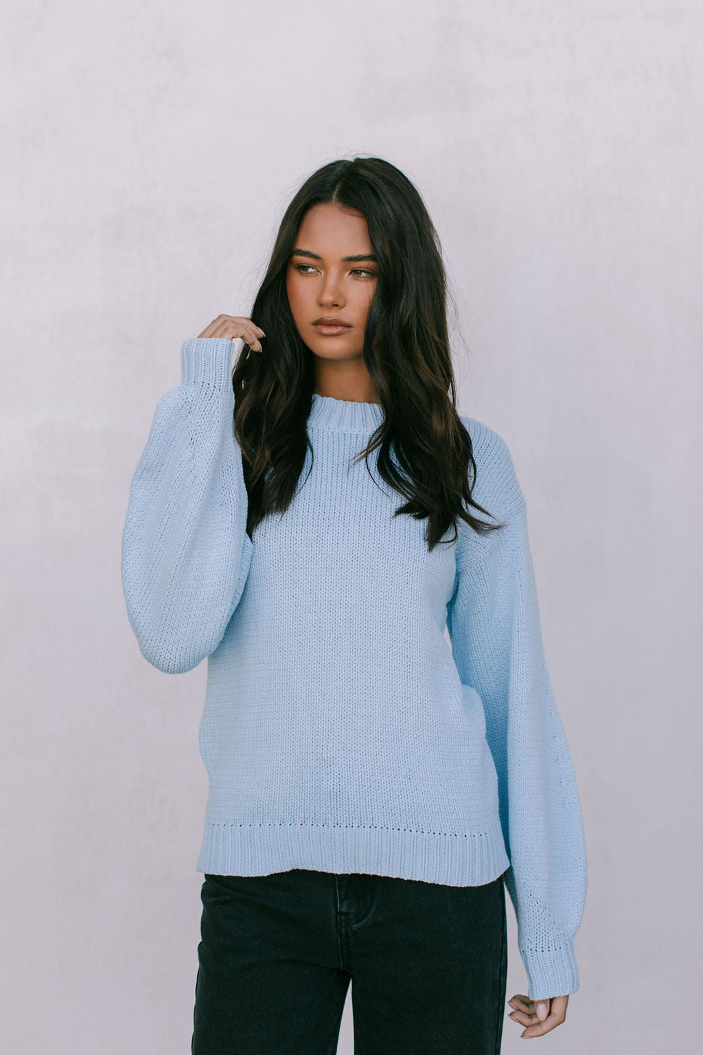 Matteo Knit Jumper - Ice Blue