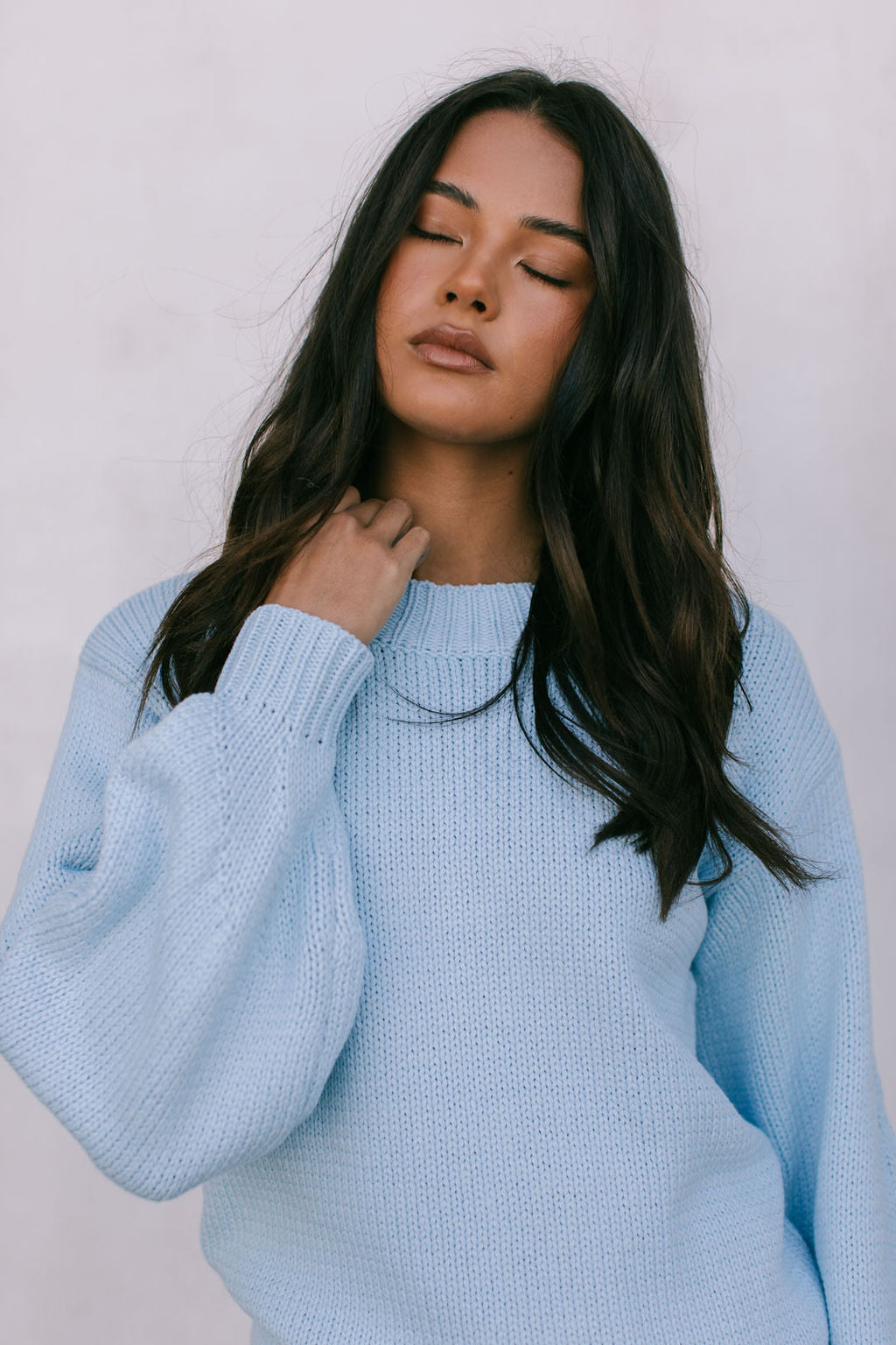 Matteo Knit Jumper - Ice Blue