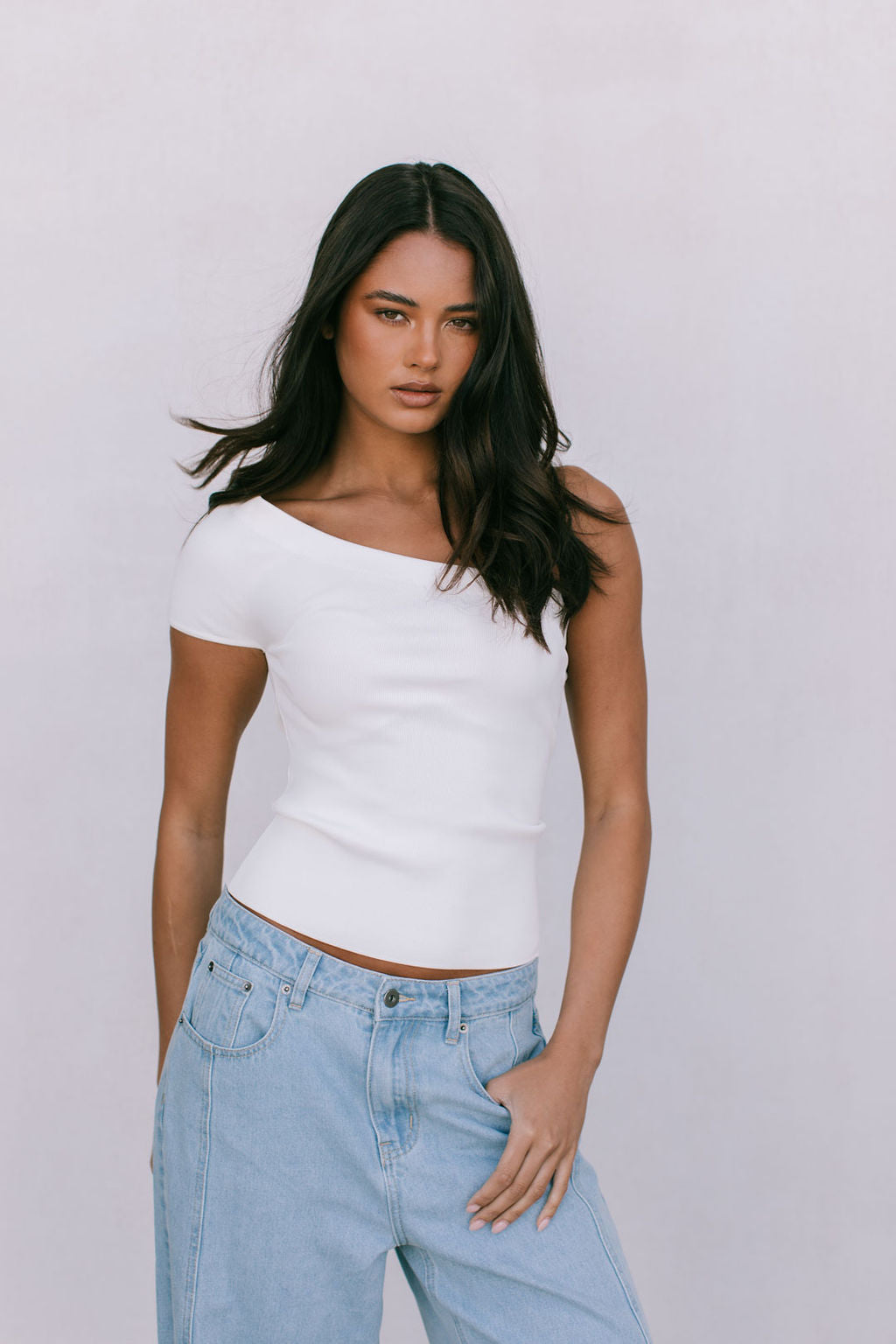 Brea Knit Top - White