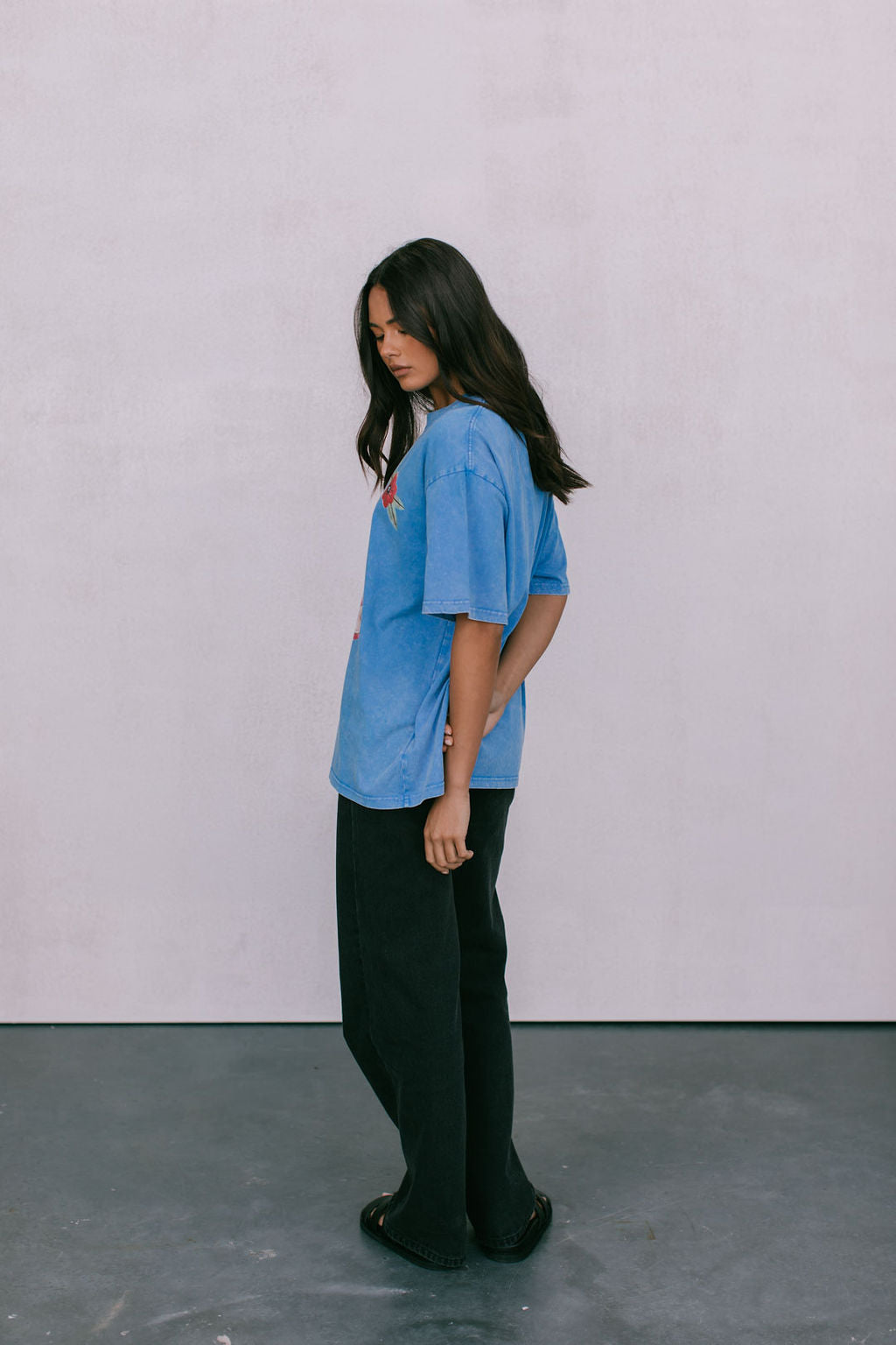La Sirene Tee - Blue Acid Wash
